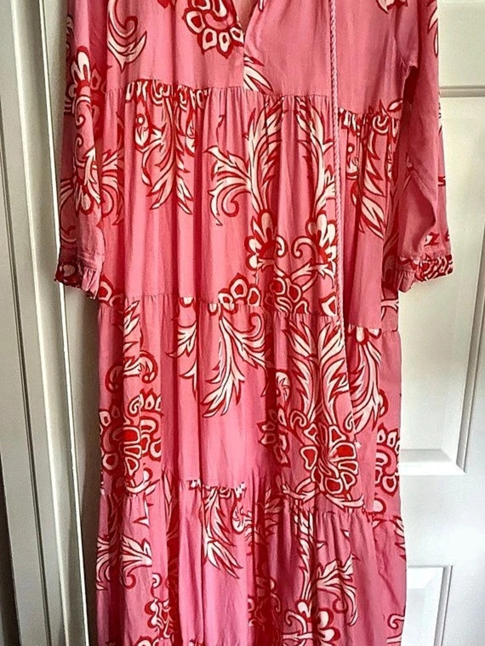 eywasouls Floral Maxi Dress in Pink & Red